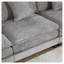 Canapé modulaire moderne à 3 places en chenille nuage gris avec dossier rembourré pour espace de vie principal-941153998