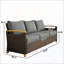 Canapé de patio en osier avec coussin-543050155