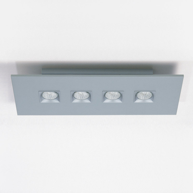 Polifemo Metallic Gray 4-Light LED Compatible Flush Mount
