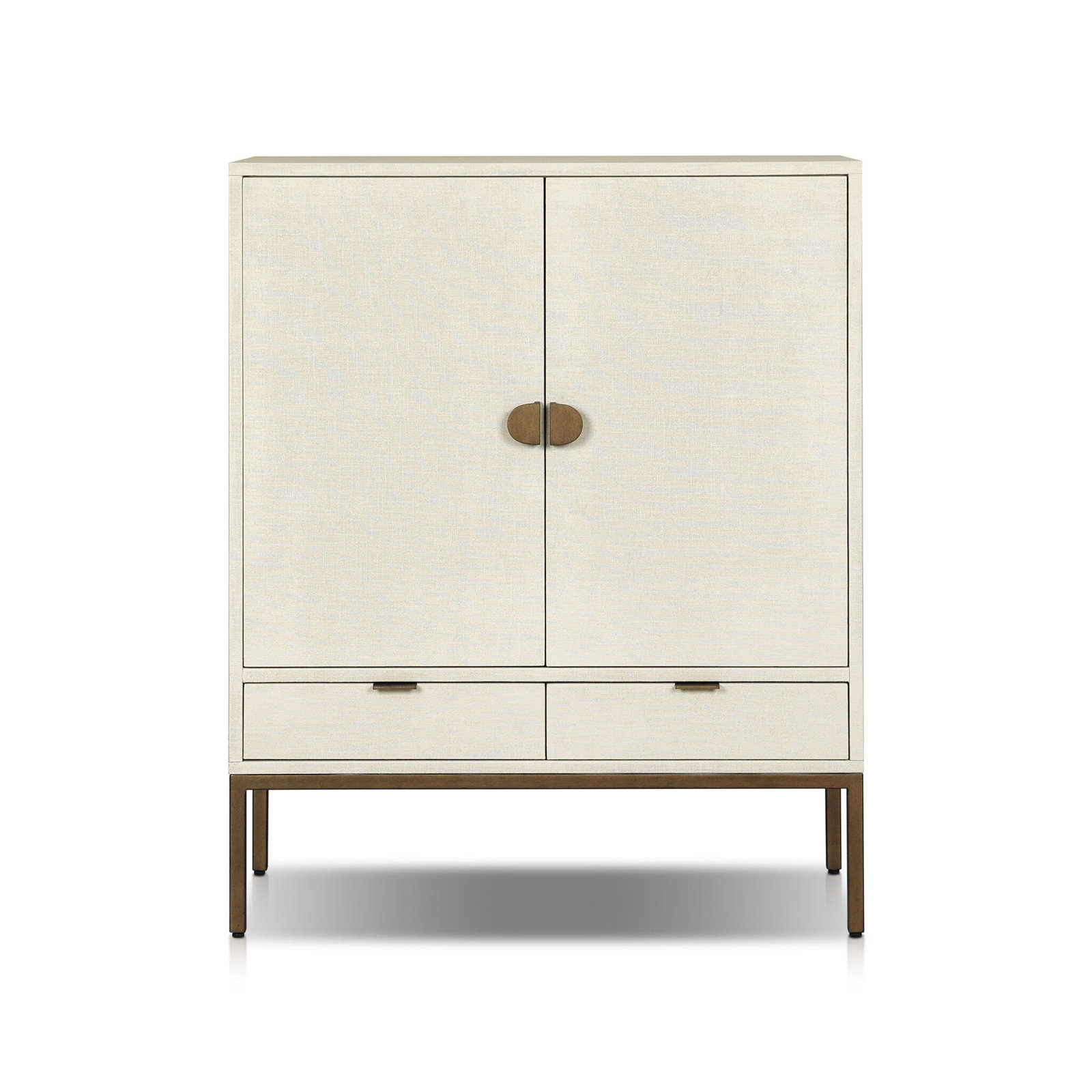 Marea 38.5'' Bar Cabinet, White/Neutral