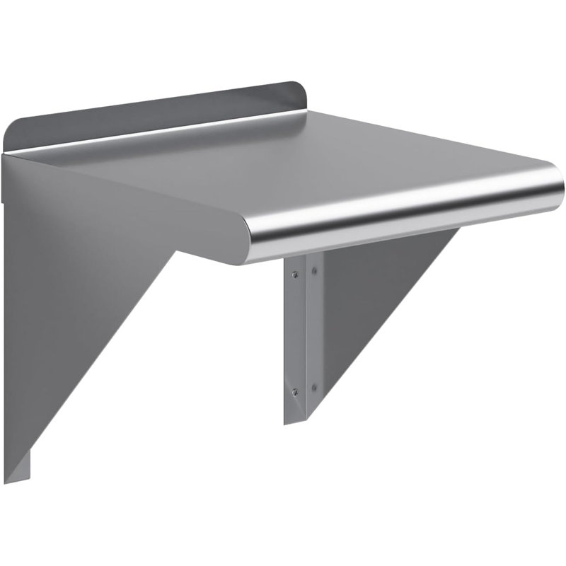 Étagère murale Express KitchQuip 30,5 cm x 30,5 cm en acier inoxydable avec supports, certifiée NSF