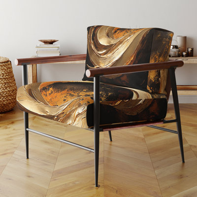 Chaise en spirale avec accoudoirs décoratifs abstraits en spirale
