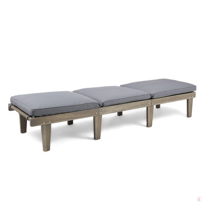 Chaise longue en bois Ariana KD avec coussin