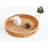 Round Rattan Serving Decorative Woven Ottoman With Handles For  Table Natural