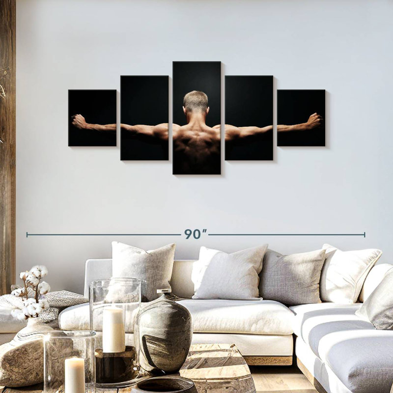 Muscle Stretching Man, H 30 po x l 68 po