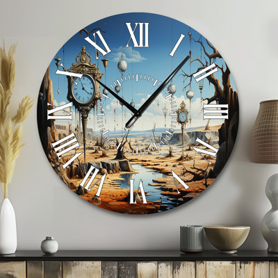 Masterpiece The Persistence Of Memory Surrealism II - Masterpiece White Face Wall Clock