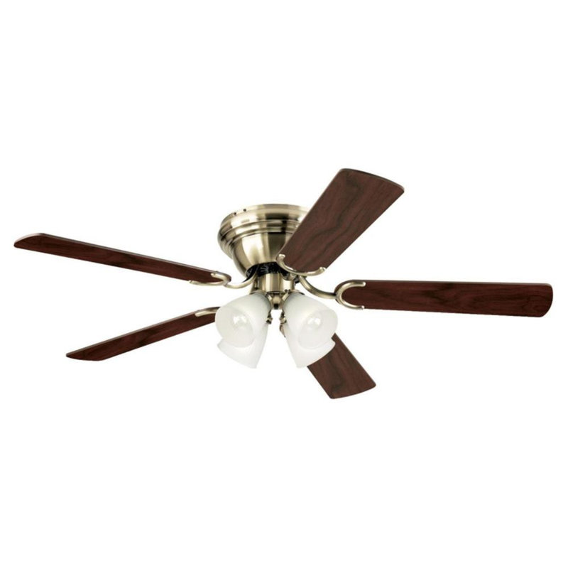 Ventilateur de plafond encastré à 5 pales de 52 po avec télécommande murale et ensemble d'éclairage inclus Hydesdale