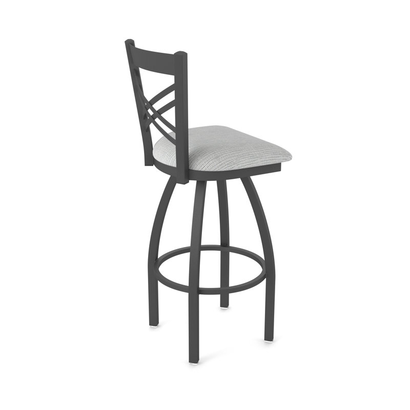 Tabouret pivotant 820 Catalina, Tissu - alpin graphique, Tabouret de comptoir (siège d'une hauteur de 25 p, Étain