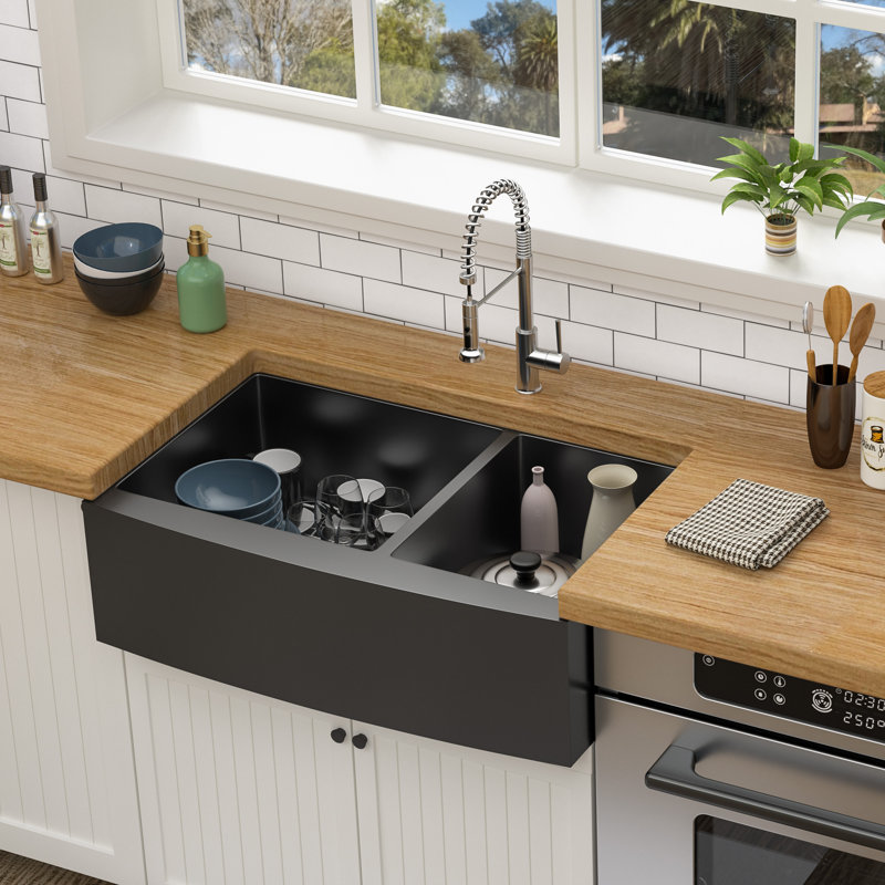 Kitchen Sink, Gunmetal Black, 18-Gauge