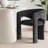 35" Round Pedestal Dining Set With Upholstered Chairs-955072468-955072467
