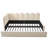 Upholstered Bed Daybed With Pull-Out Bed And Metal Slatted Frame-1177053050