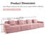 Canapé modulaire sans siège avec sièges profonds, conception moderne et coussins décoratifs, idéal pour les réunions de famille et la détente-1401637052-1401637053