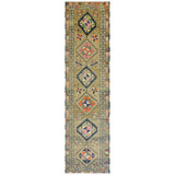 Vintage Turkish Village Rugs One-of-a-Kind Runner 3'6" X 12'3" Area Rug