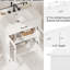 Meuble-lavabo de 31 po avec verre trempé, tablettes réglables et profil incurvé pour un profil contemporain de 31 pouces, charnières à fermeture en douceur, lavabo en céramique-1009094944