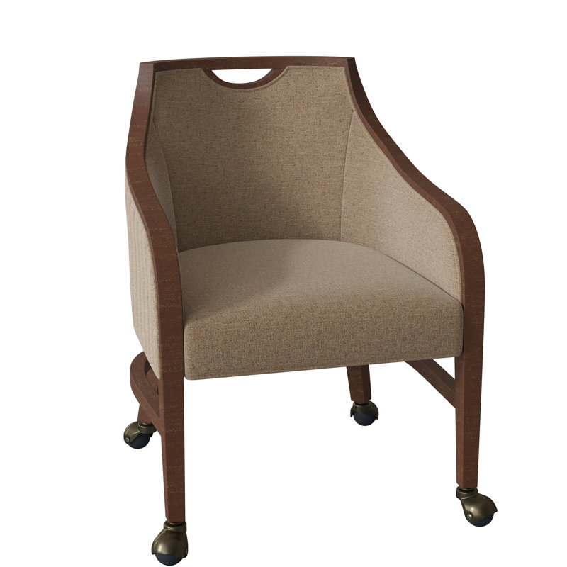 Anthony 24" W Armchair, Walnut, 8789 Barley Polyester