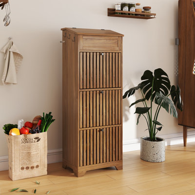 4 Tier Potato And Onion Storage Bins Box, Fruit And Vegetable Basket Storage, Kitchen Pantry Cabinet For Snack