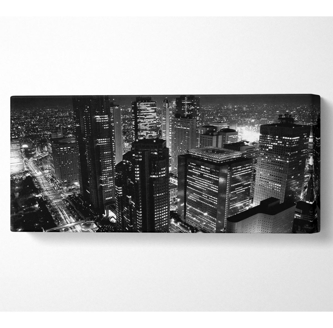 City Nights B N W - Kunstdrucke auf Leinwand