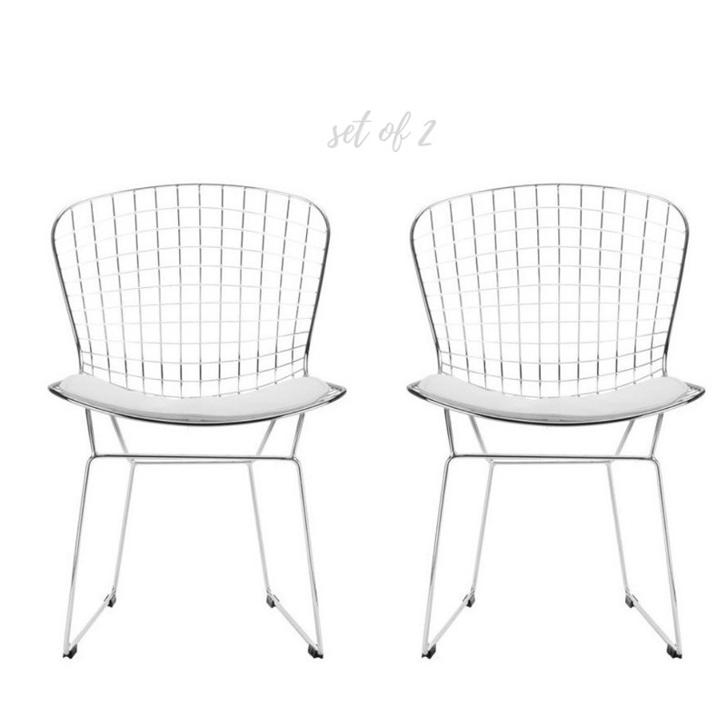 Chaise d'appoint Aberdeen, Chrome