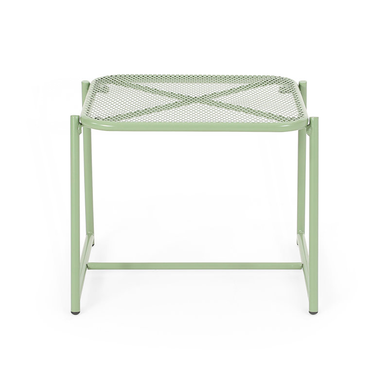 Table d'appoint avec design en maille moderne, table à boissons, Vert