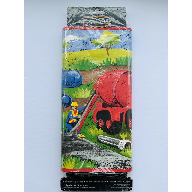 Tryon Kids Construction Site 15' L x 10.5" W Wallpaper Border