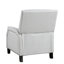 Fauteuil inclinable en chenille gris, dossier inclinable, revêtement en chenille, hauteur de 39 po, 21,5 po