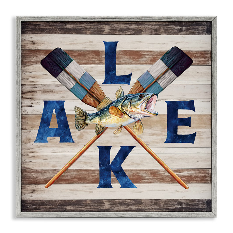 «Rustic Lake Boat Oars», estampe numérique, conception par Nicole DeCamp, Estampe numérique Farmhouse, H 12 po x l 12 po