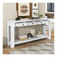 Console / canapé avec tiroirs de rangement et tablette inférieure pour le vestibule (blanc antique)