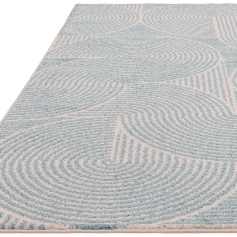 Briscoe Blue Geometric Area Rug, Rectangle 160 x 230cm