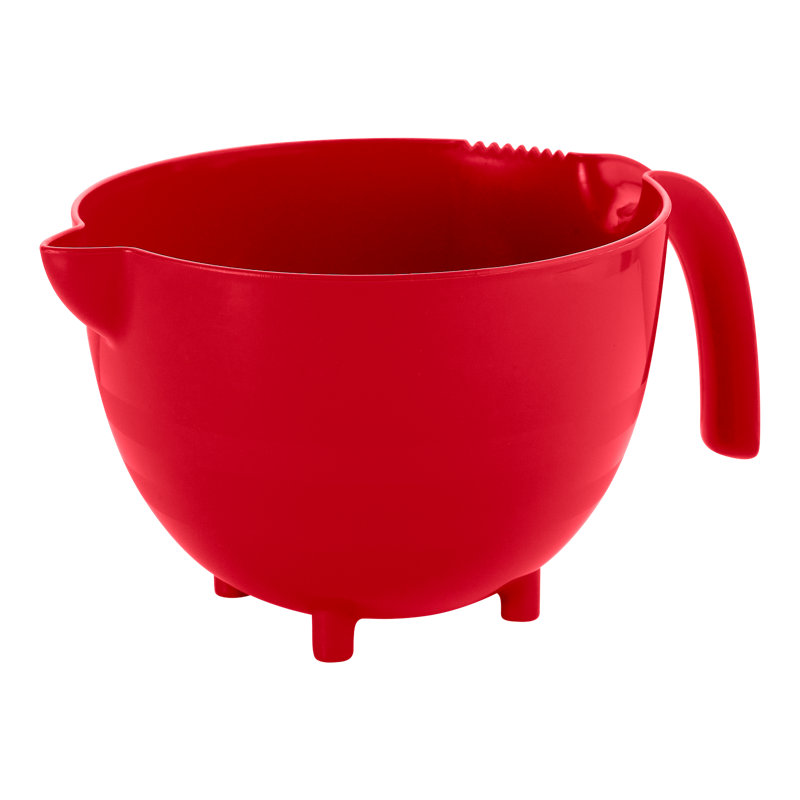 Jaylon Plastic Mixing Bowl, Red