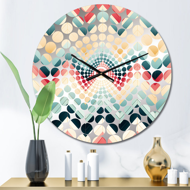 Ivoire Boho Accents Chevron - Horloge murale à chevrons, Petit