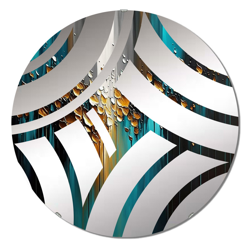 Dhananjai - Centre Wave Decorative Mirror, 23.6" x 23.6"