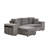 104.5" Reversible L-Shape Sectional Couch With Sleeper, Storage Chaise & 2 Stools, Charcoal Living Area Sleeper Function And Chaise, Comfy Linen,-1670215255