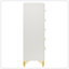 Commode blanche 5 tiroirs Chesney