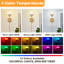 Applique murale magnétique rechargeable, lumière à DEL à intensité variable avec télécommande, 12 couleurs RVB, 3 couleurs, minuterie-1971489206