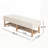 Rectangular Upholstered Linen Fabric Ottoman Bench