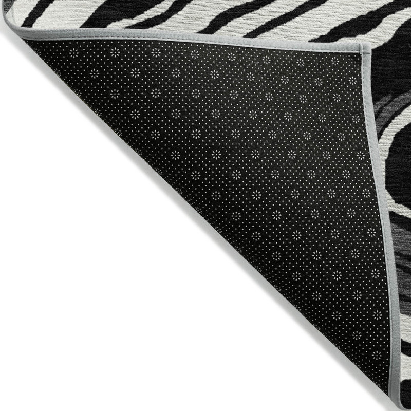 Tapis intérieur / extérieur noir lavable Avelia , 8' x 10'