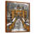 Toile avec cadre flottant brun