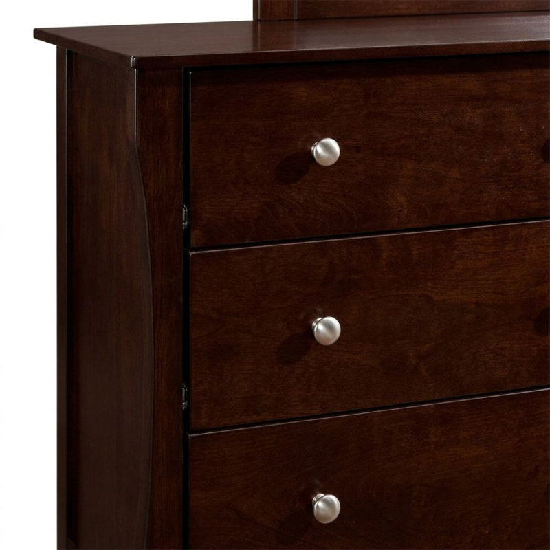 Rabin 6-Drawer 56 In. Brown Cherry Dresser