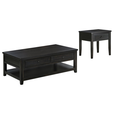 Ensemble de table basse et de table de bout 2 pièces Sutter Java