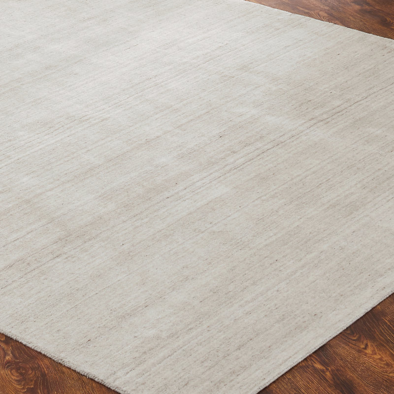 Chino Hand-Woven Ivory Area Rug, Beige, Rectangle 8'6" x 11'6"