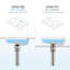 Bouchon de drain escamotable pour salle de bain, sans trop-plein-68487514