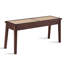 Banc en bois polyvalent avec siège tissé à la main pour diverses pièces