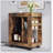 Mid-century Modern Movable Side Cabinet with Multi-level Storage, Perfect for Living Room and Sofa Side.