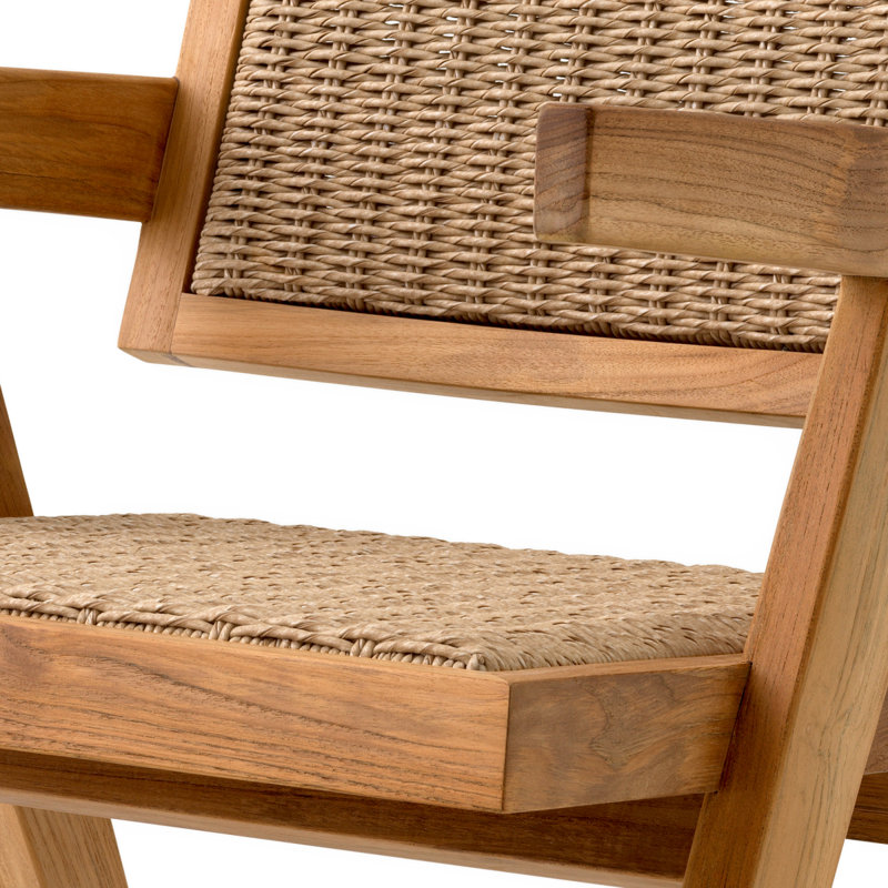 Kristo Outdoor Dining Armchair, Natural