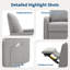 Fauteuil oscillant inclinable manuel pivotant avec poche latérale-130459282