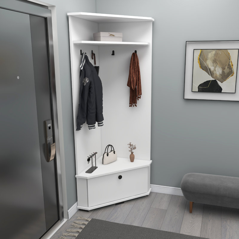 Shoe Storage Hall Tree Lacynda, White
