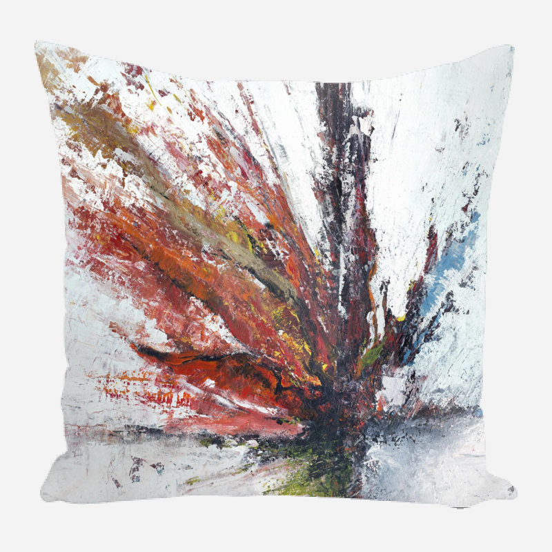 Decorative Linen Throw Pillow Linen Square Pillow Cover & Insert, 21" x 21"