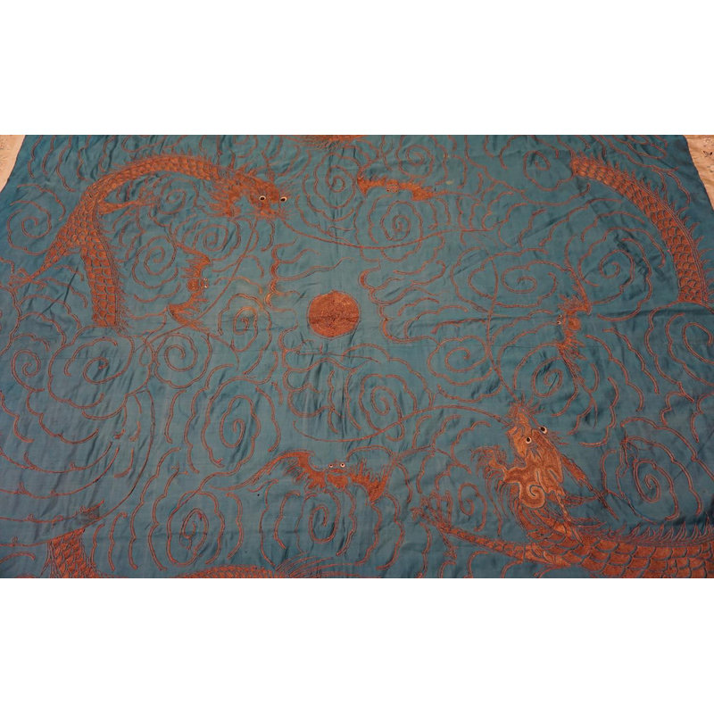 Antique Chinese Textile Rug 6' x 7'