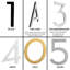 Plaque d'adresse horizontale flottante 4 po (5 chiffres)-41299842-41299963