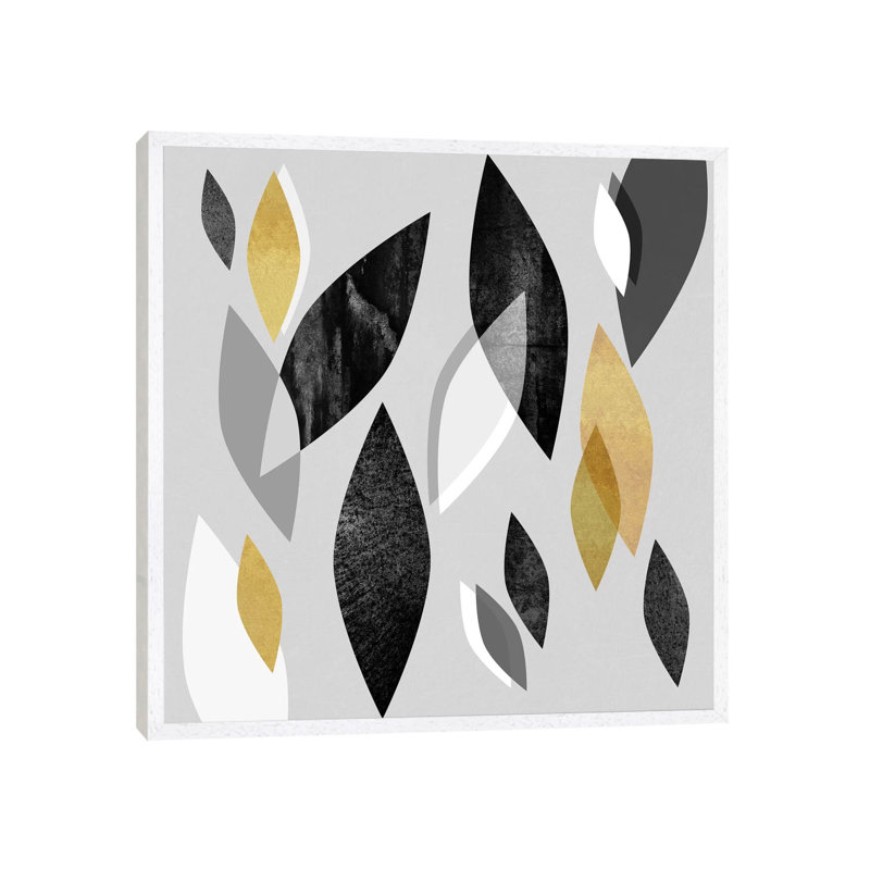 Falling Leaves by Elisabeth Fredriksson - Print on Canvas, 45.72 cm H x 45.72 cm W, White Framed